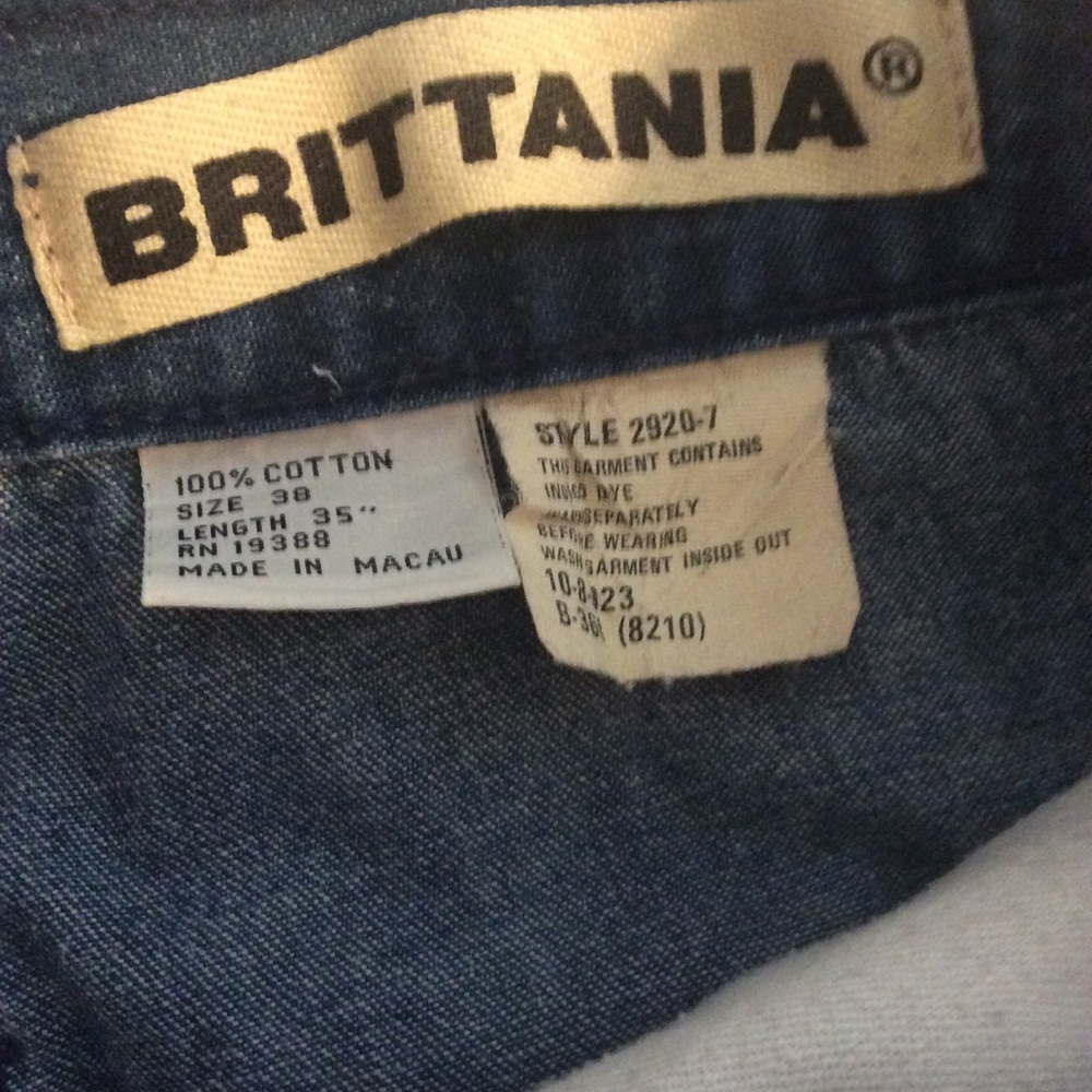 BRITTANIA MENS JEANS SZ 34x28 - Picture 4 of 7
